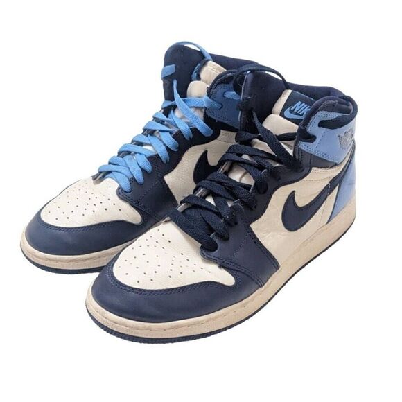 ‎Jordan 1 Retro High Obsidian Unc Preowned No Box 7y - Picture 9 of 9